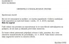 Obvestilo o ponovni stavki