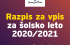 RAZPIS ZA VPIS V GLASBENO ŠOLO BREŽICE 2020/2021